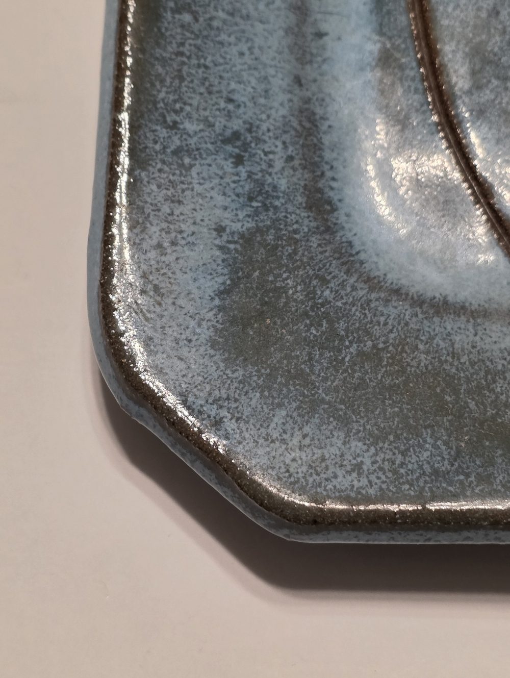 Southwestern Mesa Serving Tray Artisan Home Decor Handmade Pottery Teal Glaze - Picture 6 of 10